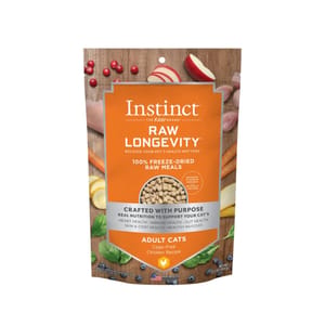 Instinct Instinct 貓糧 本能 貓糧 無穀物凍乾長壽成貓生肉主食糧 走地雞肉 9.5oz 5oz  正面圖