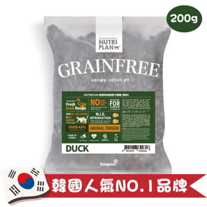 Nutriplan Nutriplan 貓糧 營養企劃 韓國無穀物低敏配方 鴨肉 200g 200g 正面圖