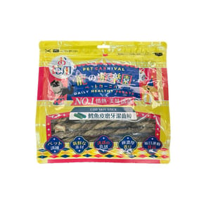 寵之遊樂園 寵之遊樂園 狗零食 訓犬小食 鱈魚皮磨牙潔齒棒 200g 200g  正面圖