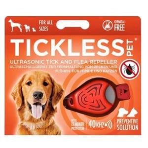 TICKLESS皇蚤寳 TICKLESS皇蚤寳 電池版 橙色 貓犬用 正面圖
