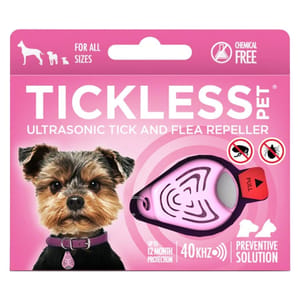 TICKLESS皇蚤寳 TICKLESS皇蚤寳 電池版 粉紅色 貓犬用 正面圖