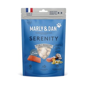 Marly Marly & Dan 狗小食 低溫烘焙三文魚肉粒 抗氧化尿道保護配方 Serenity 100g 100g 正面圖