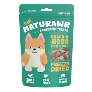 NATURAWR NATURAWR 犬用凍乾小食 袋鼠肉 50g 50g 犬用 正面圖