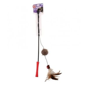 GiGwi GiGwi Feather Teaser魔⼒貓棒 長毛絨/絨球 背面圖