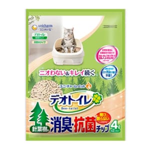 Unicharm Unicharm 消臭松⽊貓砂 4L 4L 正面圖