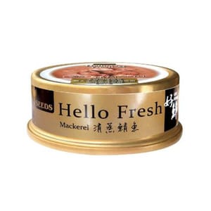 SEEDS SEEDS 貓罐頭 Hello Fresh好鮮燉湯 清蒸鯖⿂ 50g 50g 正面圖
