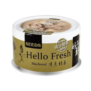 SEEDS SEEDS 貓罐頭 Hello Fresh好鮮燉湯 清蒸鯖⿂ 80g 80g  正面圖