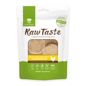 NATURA NATURA NOURISH Raw Taste 雞⾁⽣⻣⾁餅 24g 24g  正面圖