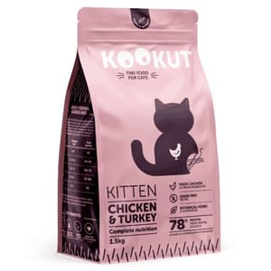 KOOKUT KOOKUT 天然無穀物幼貓糧 雞肉火雞肉 1.5kg 5kg  正面圖