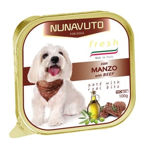 NUNAVUTO NUNAVUTO 狗罐頭 鋁製餐盒 美味牛肉 100g 100g  正面圖