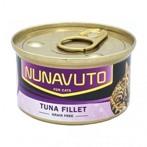 NUNAVUTO NUNAVUTO 無穀物貓罐 吞拿魚片 80g 80g  正面圖