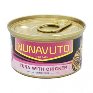 NUNAVUTO NUNAVUTO 無穀物貓罐 吞拿魚伴雞肉 80g 80g 正面圖