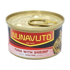 NUNAVUTO NUNAVUTO 無穀物貓罐 吞拿魚伴蝦肉 80g 80g  正面圖