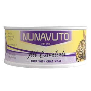 NUNAVUTO NUNAVUTO ALL Essentials 主食貓罐 濃湯系列 吞拿魚+蟹肉 75g 75g 正面圖