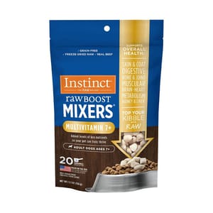 Instinct Instinct 狗糧 凍乾肉粒 多種維他命老年犬7+ 牛肉配方 0.75oz 75oz  正面圖