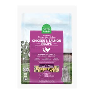 Open Open Farm 凍乾生肉貓糧 走地雞+三文魚 9oz 9oz  正面圖
