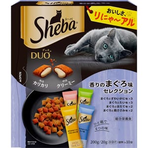 Sheba Sheba Duo 貓零食 日本貓貓夾心酥 精選金槍魚味 20g 10袋入 20g 正面圖