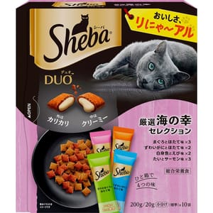 Sheba Sheba Duo 貓零食 日本貓貓夾心酥 海鮮 20g 10袋入 20g  正面圖