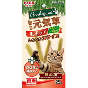 Petio Petio 日本產 貓零食 去毛球腸胃健康護理貓草切片 25g 25g  正面圖
