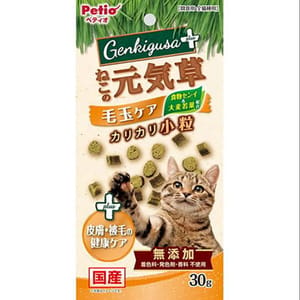 Petio Petio 日本產 貓零食 去毛球皮膚毛髮護理貓草脆粒粒 30g 30g  正面圖