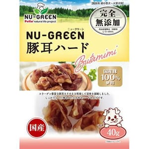 Petio Petio NU-GREEN 日本產 狗零食 無添加 潔齒 硬豬耳 40g 40g  正面圖