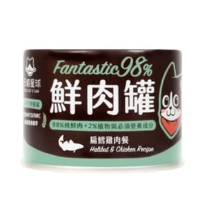 汪喵星球 汪喵星球 貓罐頭 DogCatStar 貓用98% 鮮肉無膠主食罐 雞肉扁鱈 165g 165g 貓用 正面圖