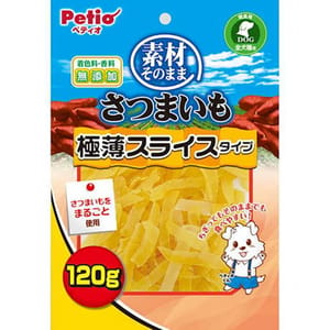 Petio Petio 狗零食 無添加 香甜高纖甘薯極薄切片 120g 120g 正面圖
