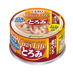 CIAO CIAO 貓罐頭 CozyLife 金槍魚及蟹棒味 80g 80g 正面圖