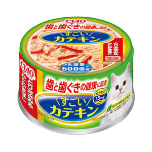 CIAO CIAO 貓罐頭 牙齒牙齦健康 雞肉及蟹柳味 80g 80g 正面圖