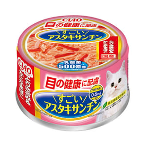 CIAO CIAO 貓罐頭 眼睛健康 雞肉及蟹柳味 80g 80g 正面圖