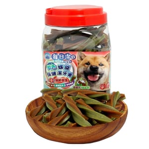 每日潔 每日潔 雙色螺旋保健潔牙骨 桶裝 關節養護 培根牛+葉綠素 800g 800g 正面圖