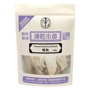 寵物養生堂 寵物養生堂 貓狗凍乾小食 鴨胸 100g 100g  正面圖