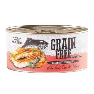 Absolute Absolute Holistic 貓罐頭 白肉吞拿魚+三文魚 80g 80g 正面圖