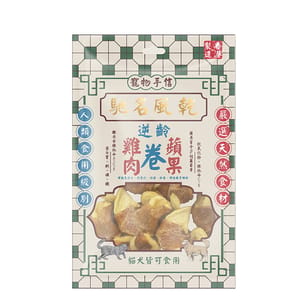 寵物手信 寵物手信 貓犬小食 馳名風乾 雞肉蘋果卷 80g 80g 正面圖