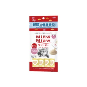 AIXIA AIXIA 愛喜雅 MiawMiaw 貓零食 肉泥餐包 腎臓健康維持 鮪魚味 15g x 4條裝 15g  正面圖