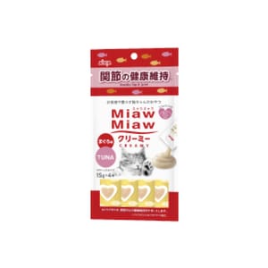 AIXIA AIXIA 愛喜雅 MiawMiaw 貓零食 肉泥餐包 關節配方 鮪魚味 15g x 4條裝 15g  正面圖