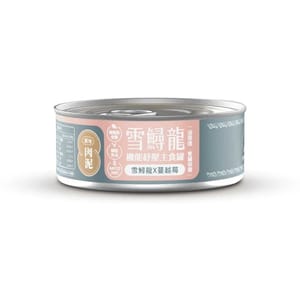 ⽑爪村 ⽑爪村 雪鱘龍機能紓壓 主食貓罐頭 肉泥系列 鱘龍⿂+蔓越莓 80g 80g 正面圖
