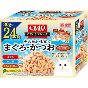 CIAO CIAO 貓零食 こだわり 金槍魚+鰹魚 30g×24袋 30g 正面圖