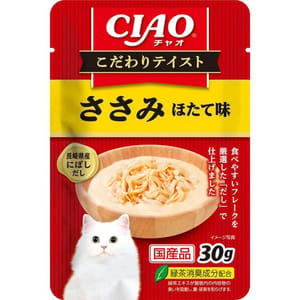 CIAO CIAO 貓零食 特製濕糧包 雞柳扇貝味 30g 30g  正面圖