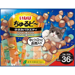 CIAO CIAO 貓零食 軟心粒粒零食 雞柳味 10g×36袋 10g 正面圖