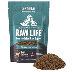 KOHA KOHA Raw Life 滋味高凍乾貓狗糧伴 鹿+麋鹿肉配方 8oz 8oz  正面圖