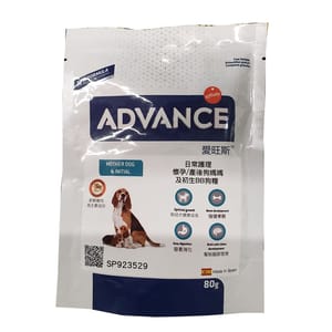 ADVANCE ADVANCE 狗糧 日常護理 懷孕或產後狗媽媽及初生BB狗糧 試食裝 80g 80g 正面圖