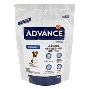 ADVANCE ADVANCE 狗糧 日常護理 小型成犬糧 試食裝 80g 80g 正面圖