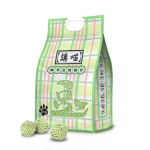 講喵 講喵 天然 豆腐貓砂 綠茶味 17.5L 5L 正面圖