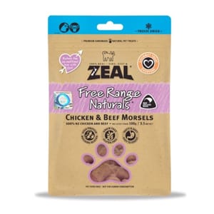 ZEAL ZEAL 狗糧 紐西蘭無榖物脫水凍乾 雞+牛肉 100g 100g 正面圖