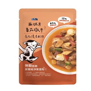 BLUE BLUE BAY 狗狗鮮食餐包 純肉 JUMBO系列 西班牙番茄燉牛 150g 150g 正面圖