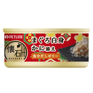 日本Petline 日本Petline 貓罐頭 懷石系列 吞拿魚+蟹柳 60g 60g  正面圖