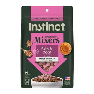 Instinct Instinct 狗糧 功能性系列 凍乾肉粒 皮膚和毛髮健康 5.5oz 5oz 正面圖