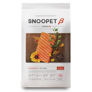 Snoopet Snoopet β 狗糧 淚痕及皮膚護理有機配方 鮮三文魚+磷蝦油+蔬菜 8kg 8kg 正面圖