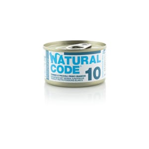 Natural Natural Code 貓罐頭 吞拿⿂ & 銀⿂ Tuna & Whitebait 85g 85g  正面圖